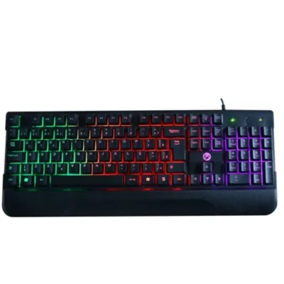 Teclado Gamer USB BRAZILPC Semi Mecânico K7038 Preto Rainbow